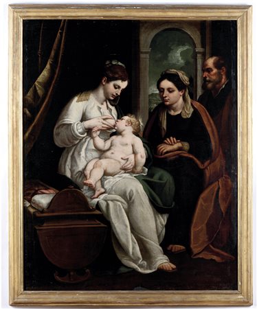 Bernardo Castello 1557 Genova-1629 Genova, Sacra Famiglia con Sant'Anna