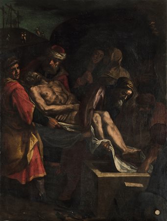 Lazzaro Tavarone Genova 1556-Genova 1641, attribuito a, Deposizione di Cristo