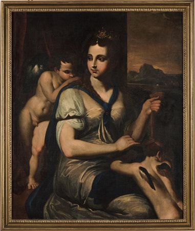 Tiziano Vecellio 1488/1490 Pieve di Cadore-1576 Venezia, copia da, copia da, Venere che benda Amore