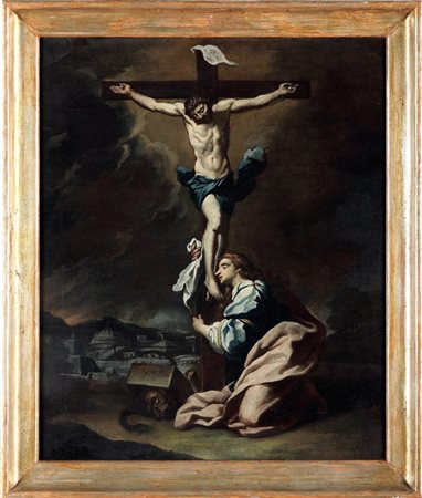 Scuola del XVIII secolo, Maddalena ai piedi della croce