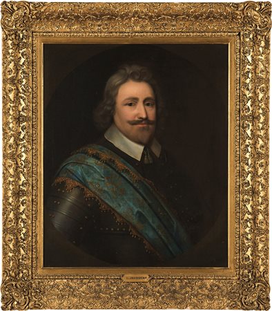 Cornelis Janssens van Ceulen 1593 Londra-1661 Utrecht, Ritratto di gentiluomo in armatura