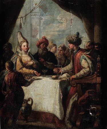 Sebastiano Ricci 1659 Belluno-1734 Venezia, cerchia di, Le nozze di Ester e Assuero