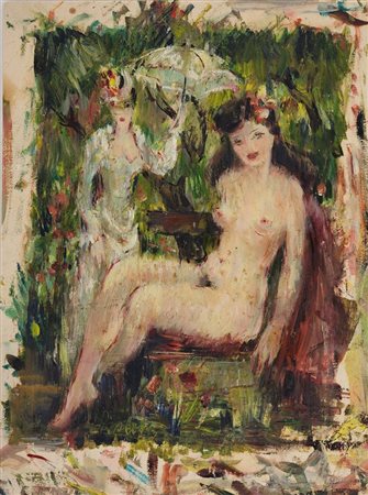 Markus Lüpertz(b. 1941), Untitled (female nude, standing)