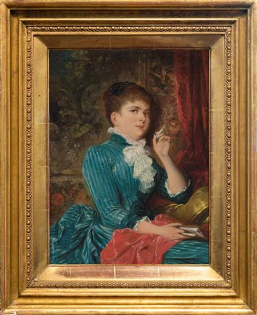 Schweninger, Carl Jr. (1854-1903), "Lady with a cigarette"