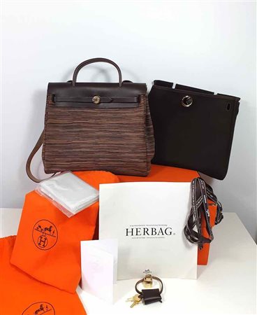 Hermès Vibrato leather Herbag Handbag