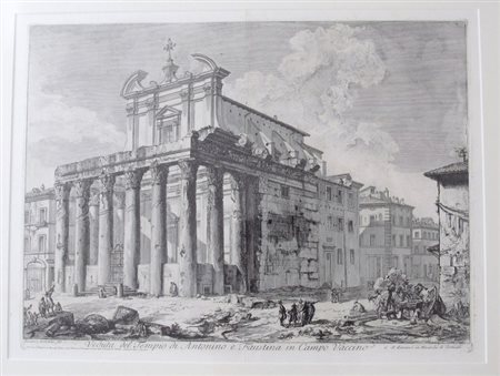 Piranesi, Giovanni (1720-1778), "The temple of Antoninus and Faustina"