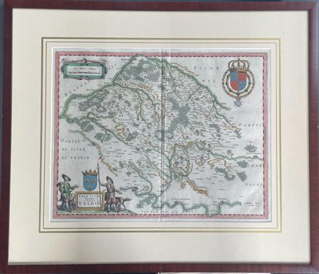 Guiljelmus Blaeu (1571-1638) 

"Coloured engraving Partie de L'Isle de France, representation of Vale Sivm Ducatus - Valois, 1671"