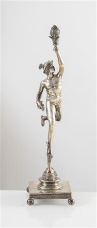 Mercurio. Scultura in argento.