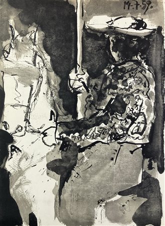 Da Pablo Picasso TOROS Y TOREROS stampa tipografica, cm 37x26,5