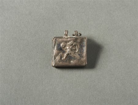  Arte Indiana - Pendente da collana con Hanuman in argento. .