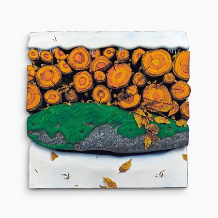 Piero Gilardi, Legnaia sotto la neve