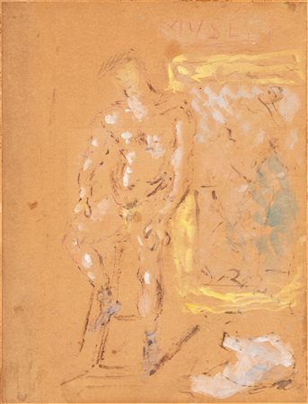 Filippo De Pisis (Ferrara 1896-Milano 1956)  - Nudo seduto-Musè, 30s