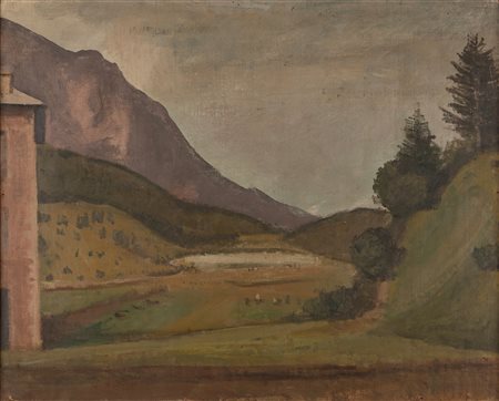 Pompeo Borra (Milano, 1898-1973)  - Paesaggio, 1934-36