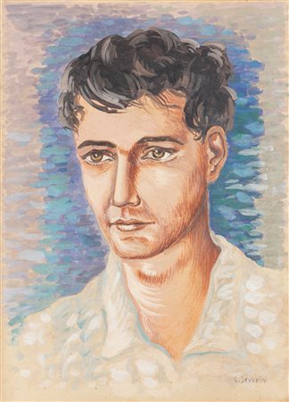 Gino Severini (Cortona 1883-Parigi 1966)  - Testa di apostolo, 1927