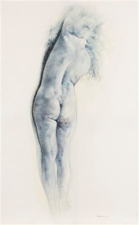 Renzo Vespignani (Roma  1924-2001)  - Nudo di schiena, 1980