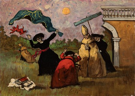 Nino Caffè (Alfedena 1909-Pesaro 1975)  - Pretini