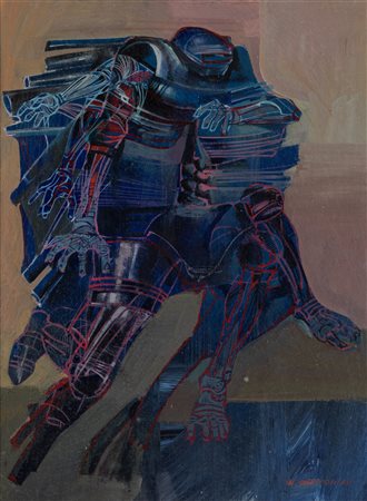 Walter Cremonini (Milano 1924-Canzo 2007)  - Pugile in corsa