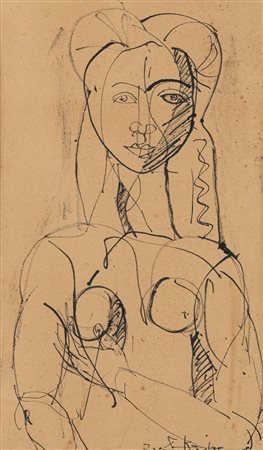 Ibrahim Kodra (Albania 1918-Milano 2006)  - Senza titolo