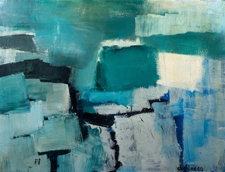 Alfredo Chighine (Milano 1914-Pisa 1974)  - La spiaggia, 1960