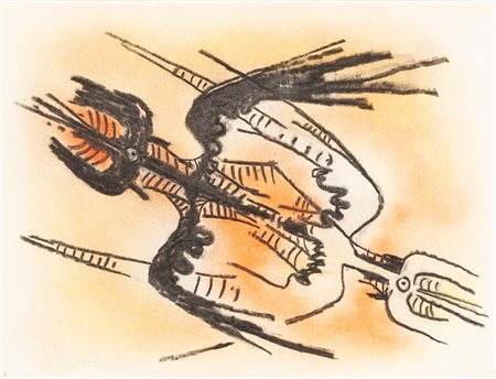 Wifredo Lam (Sagua la Grande 1902-Parigi 1982)  - Uccelli, 1969