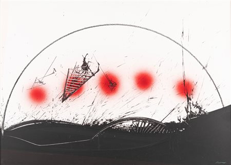 Emilio Scanavino (Genova 1922-Milano 1986)  - Piccola battaglia, 1967