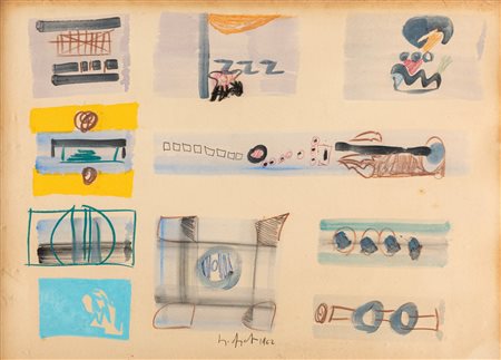 Sergio Dangelo (Milano 1932-Milano 2022)  - Senza titolo, 1962