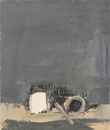 Carlo Mattioli (Modena 1911-Parma 1994)  - Senza titolo (Natura morta), 1965