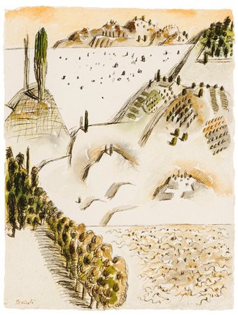 Tullio Pericoli (Colli del Tronto 1936)  - Veduta, 2000