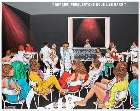 Chéri Samba (Kinto M’Vuila 1956)  - Pourquoi frequentons nous les bars?, 2001-2002