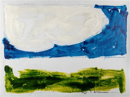 Mario Schifano (Homs 1934-Roma 1998)  - Paesaggio anemico, 70s