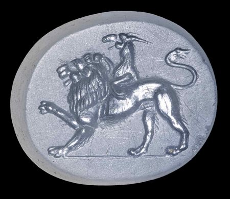 A ROMAN CHALCEDONY INTAGLIO. CHIMERA. 