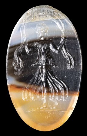A ROMAN BANDED AGATE INTAGLIO. AURORA. 