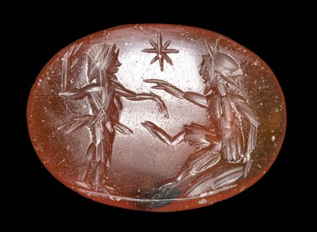 A ROMAN CARNELIAN INTAGLIO. MYTHOLOGICAL SCENE. 