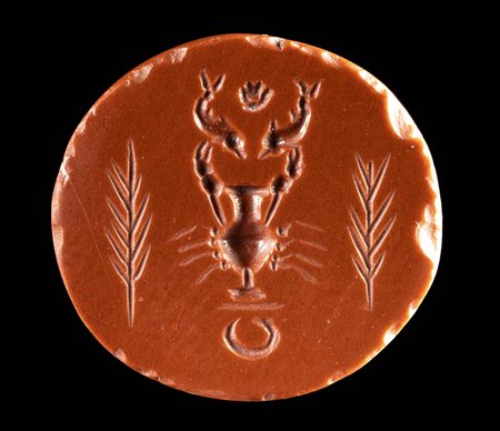 A ROMAN RED JASPER MAGICAL INTAGLIO. ALLEGORICAL SCENE. 