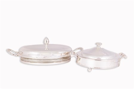 Lotto di curiosità per la tavola in metallo argentato