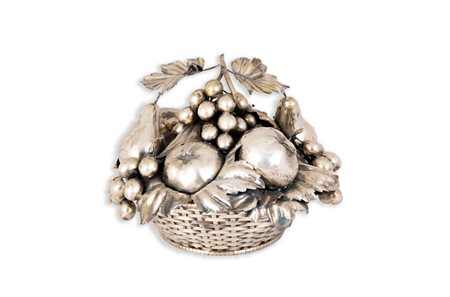 Cestina centrotavola in argento