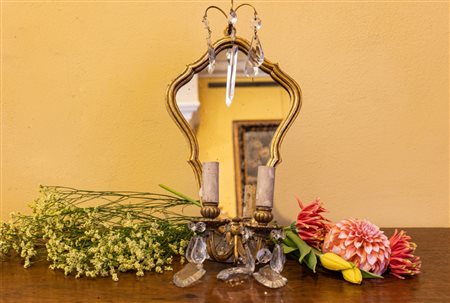 Applique a ventola in bronzo dorato