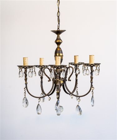 Due lampadari in ottone