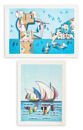 IBRAHIM KODRA (1918-2006) - Lotto unico composto da 2 opere grafiche