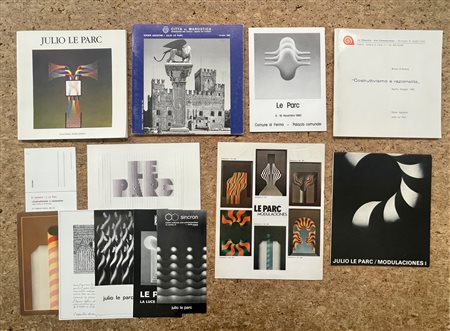 JULIO LE PARC - Lotto unico di 6 cataloghi e numerosi inviti