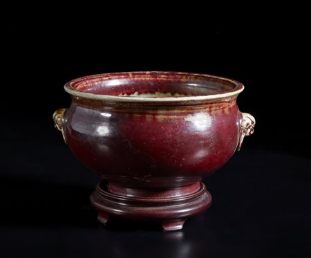  Arte Cinese - Bacile in porcellana sang de boeuf
Cina, dinastia Qing, XVIII secolo.