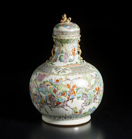  Arte Cinese - Vaso in porcellana famiglia rosa
Cina, dinastia Qing, XIX secolo .