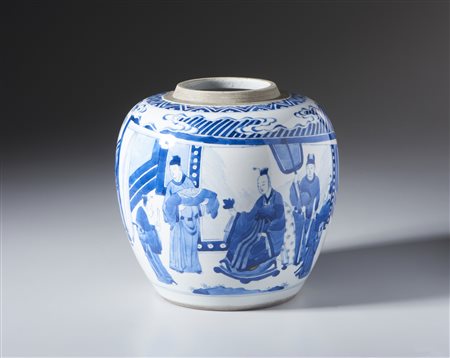  Arte Cinese - Potiche bianco/blu
Cina, Qing, inizi XVIII secolo
.