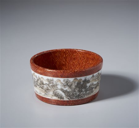  Arte Cinese - Lavapennelli faux bois
Cina, Qing, XIX secolo
.