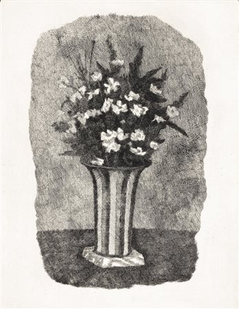 Giorgio Morandi, Gelsomini in un vaso a strisce, 1931-32