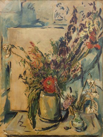 Filippo De Pisis, Vaso in fiori in un interno, inizi anni '40