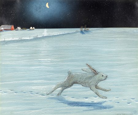William Kurelek, A Prairie Winter’s night, 1974