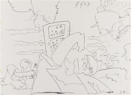 Valerio Adami, Studio per fumetto, 1963