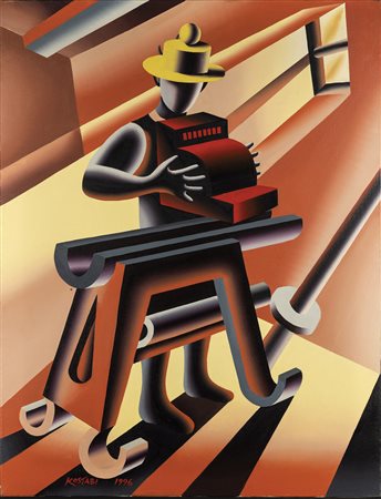 Mark Kostabi, Industrial interior, 1996