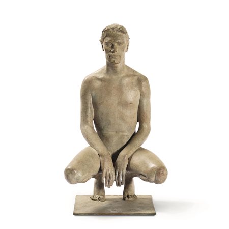 Giuseppe Bergomi, Figura maschile accovacciata (Roberto), 2003